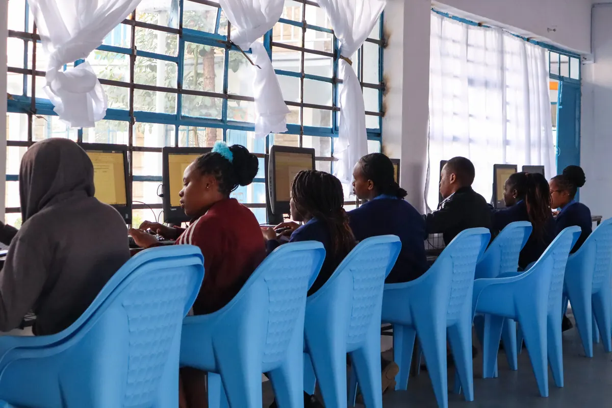 Students in computer lab